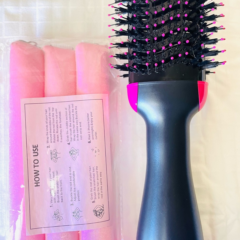 Pink and Black Kids Hair Brush